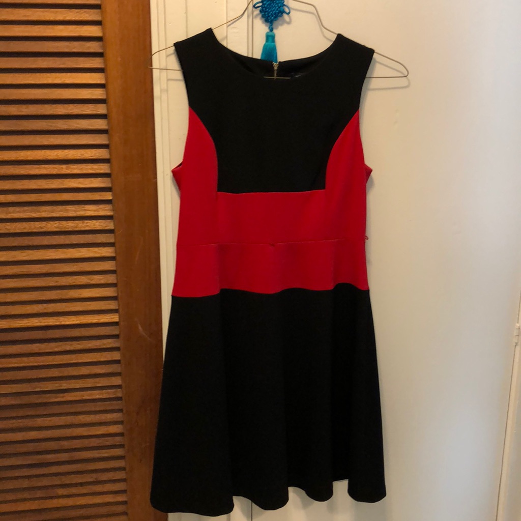 Excellent Condition  Red  Black Dress
